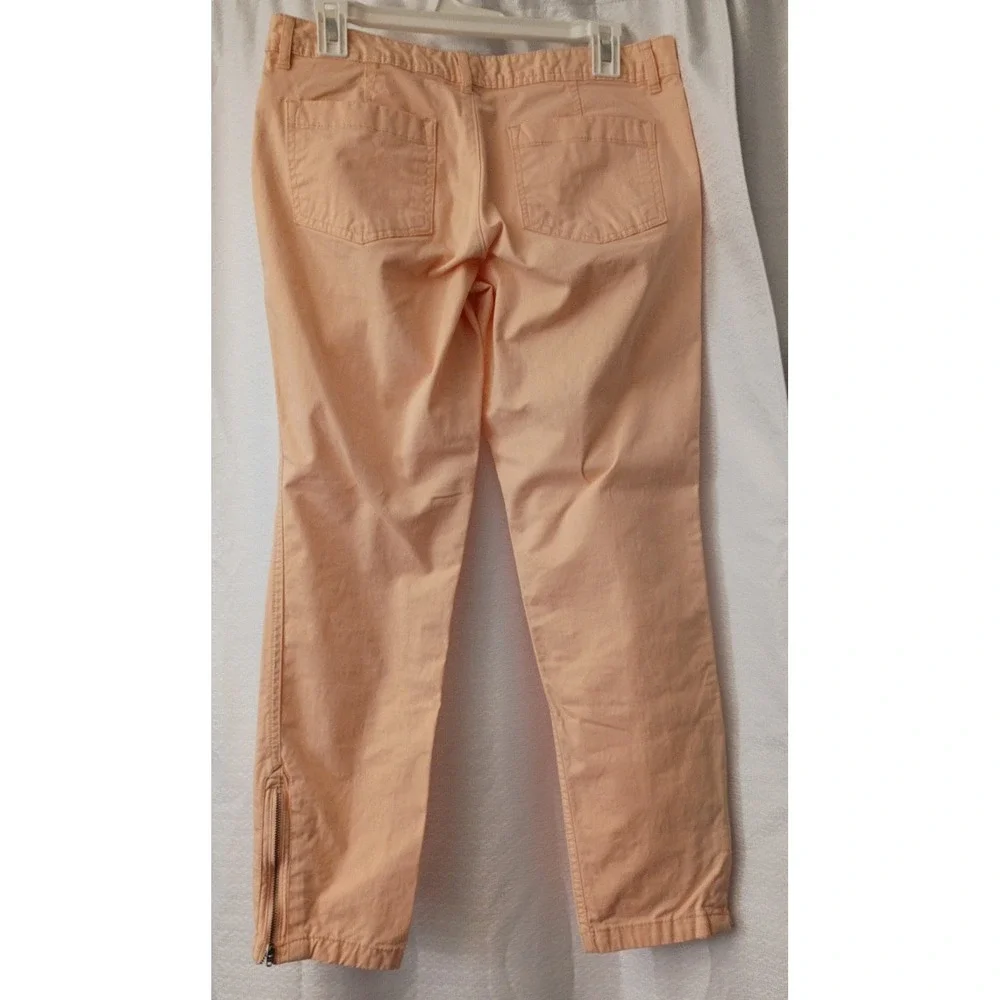 Banana Republic Ryan Fit Pants Skinny Ankle Size 6 Peach Pink Color Zipper Ankle